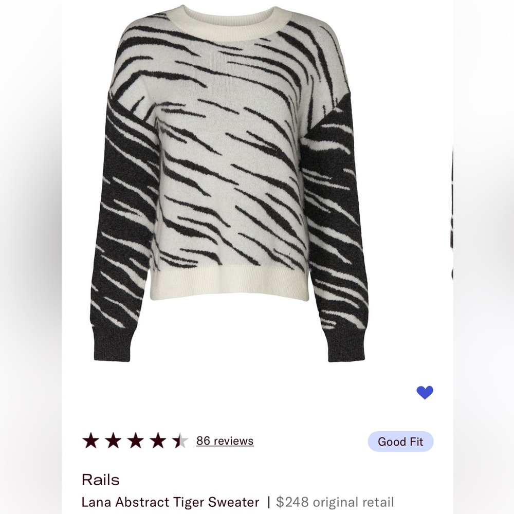 Rails Monochrome Abstract Stripe Sweater